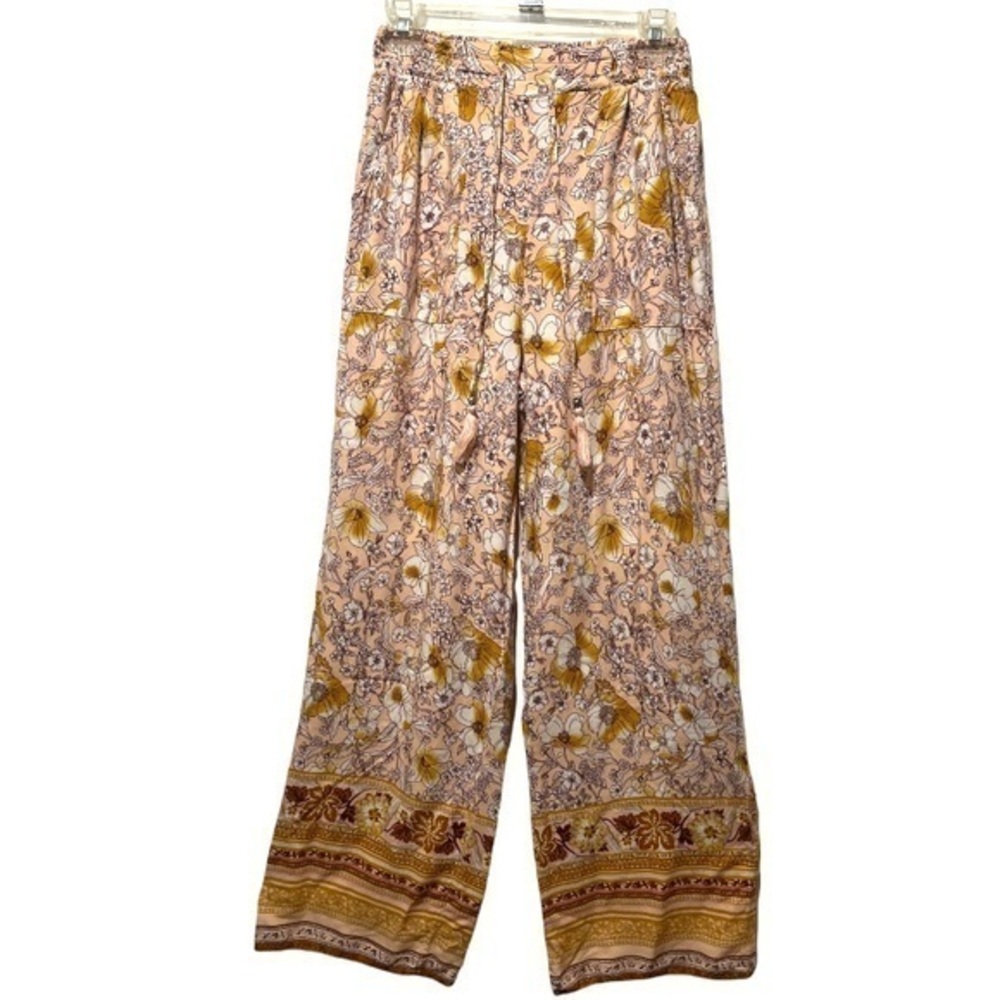 Band of Gypsies Boho Floral Wide Leg Pants